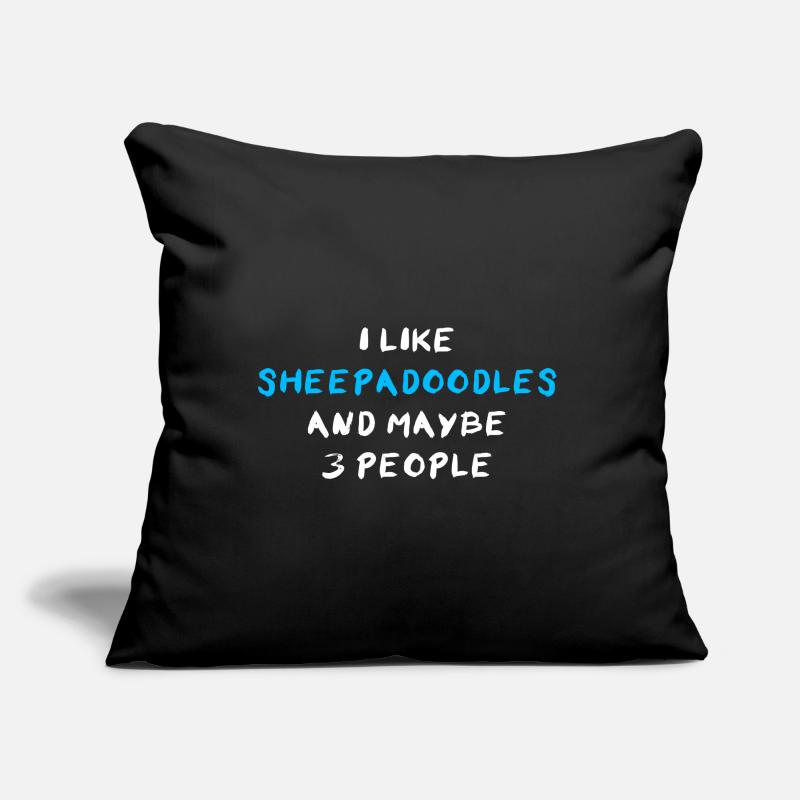 Sheepadoodle Coussin et housse de 45 x 45 cm