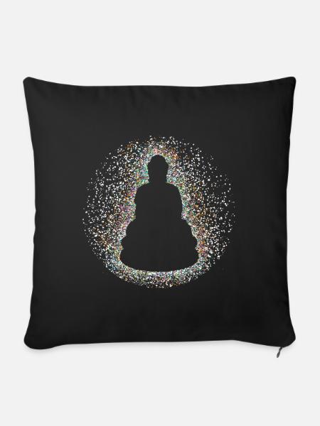 Buddha - Sofakissen mit Füllung 45 x 45 cm - Schwarz