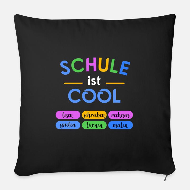 Schule ist cool - Sofakissen mit Füllung 45 x 45 cm - Schwarz