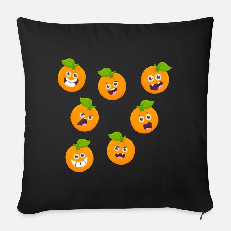 Mandarine - Sofakissen mit Füllung 45 x 45 cm - Schwarz