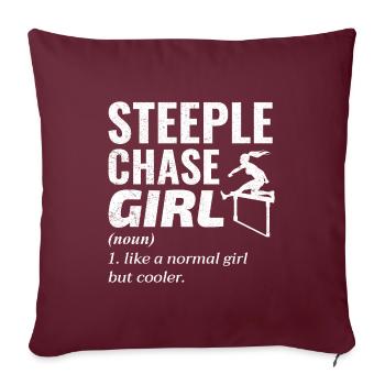 Steeplechase Race Steeplechaser Track and Field - Sofa pillow with filling 45cm x 45cm - burgundy - Front