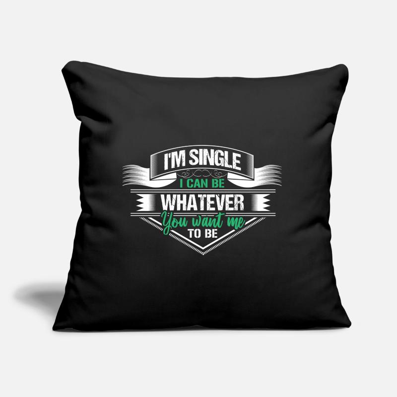 Idée de cadeau de relation solo célibataire Coussin et housse de 45 x 45 cm