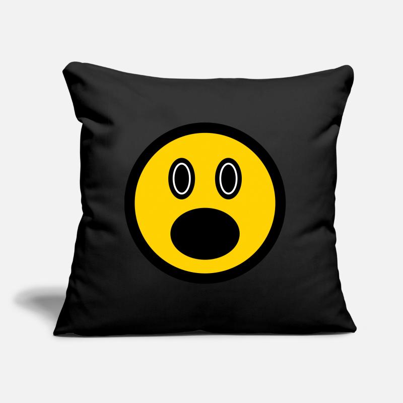 Émoticône perplexe, icône d'image, visage de bâton Coussin et housse de 45 x 45 cm