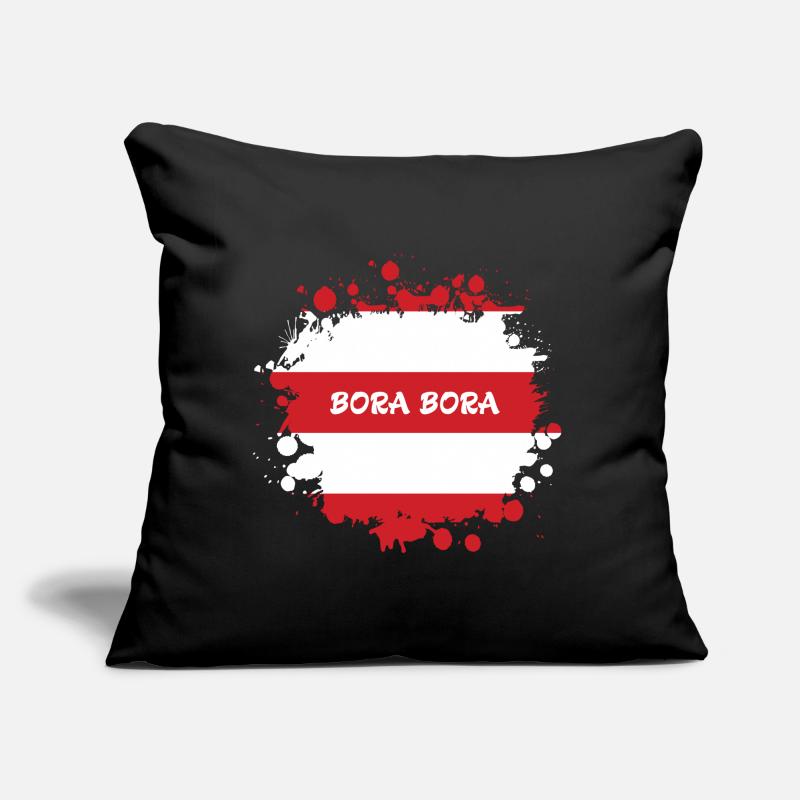 Bora Bora Klecks Flag Design Coussin et housse de 45 x 45 cm