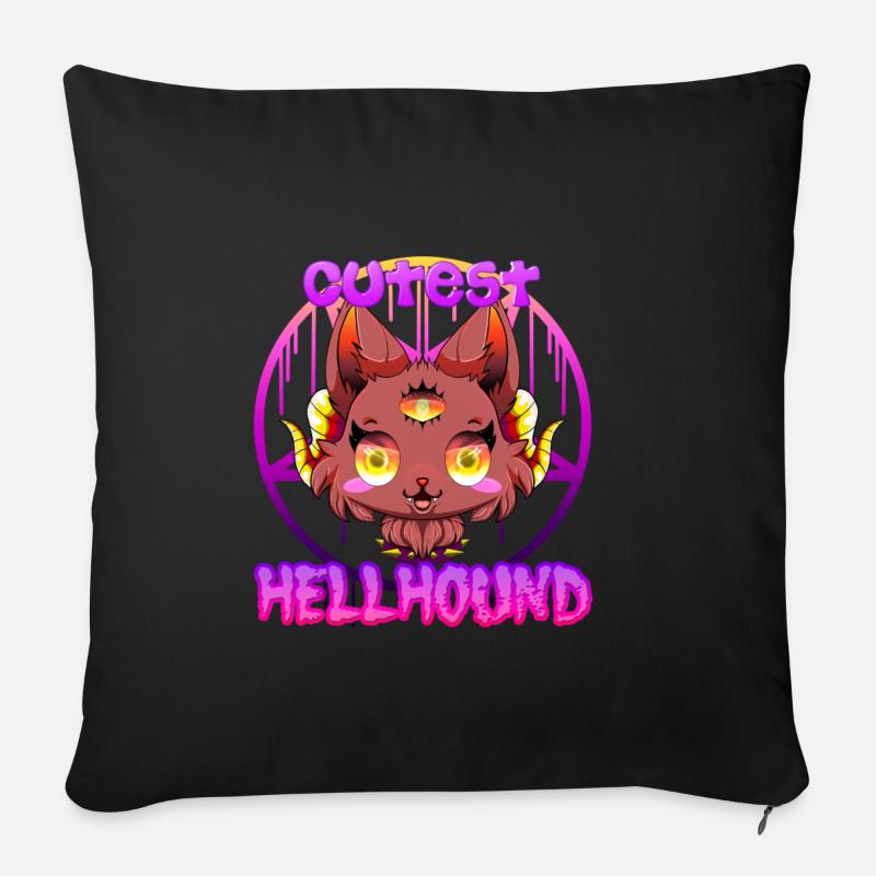 Cutest Hellhound Dämon - Sofakissen mit Füllung 45 x 45 cm - Schwarz