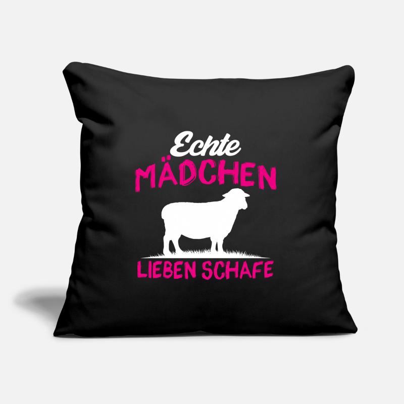 Echte Mädchen lieben Schafe Sofakissen mit Füllung 45 x 45 cm