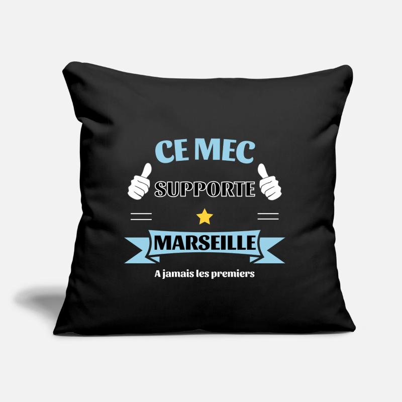Ce mec supporte Marseille Coussin et housse de 45 x 45 cm