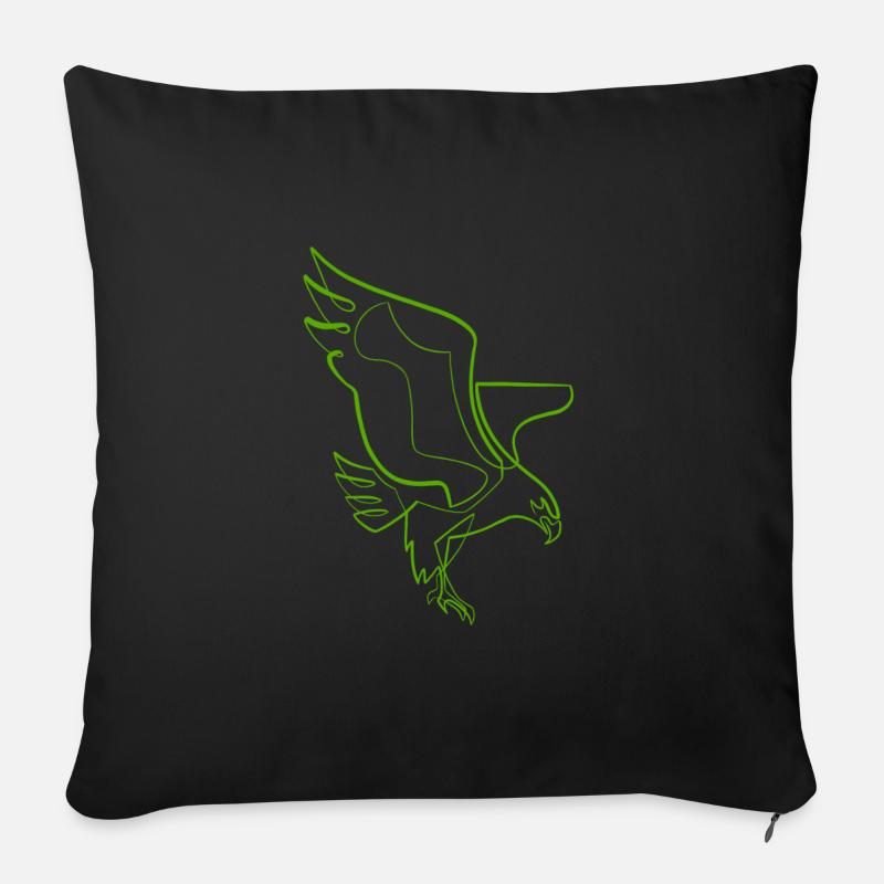 Eagle einzeilig / einzeilig - Sofakissen mit Füllung 45 x 45 cm - Schwarz