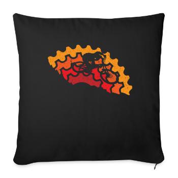 Sunset Cogs Biker - Sofa pillow with filling 45cm x 45cm - black - Front