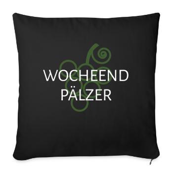 Wocheendpälzer - Sofakissen mit Füllung 45 x 45 cm - Schwarz - Vorne
