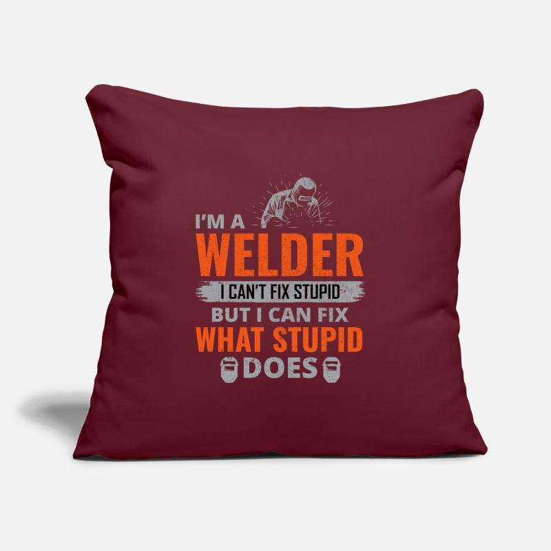 Welding Welder Metal Construction Ironworker Sofa pillow with filling 45cm x 45cm