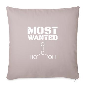 Acide carbonique H2CO3 le plus recherché - Coussin et housse de 45 x 45 cm - taupe clair - Devant