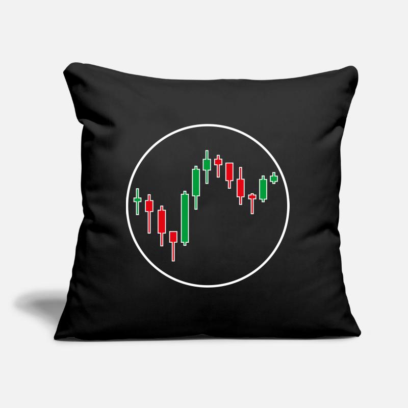 Trading Forex Chart Design Sofakissen mit Füllung 45 x 45 cm