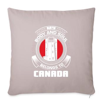 Canada Maple Flag - Sofa pillow with filling 45cm x 45cm - light taupe - Front