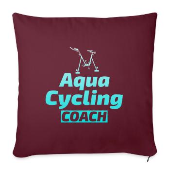 Aqua Cycling Swimming Pool Fitness Training Coach - Sofa pillow with filling 45cm x 45cm - burgundy - Front