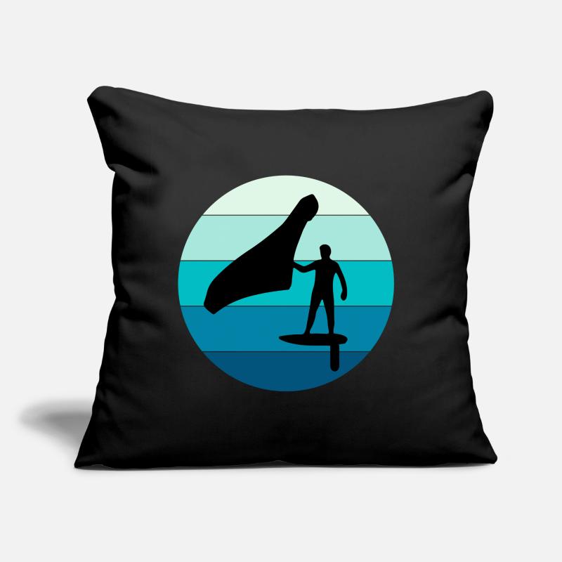Wing Foiling Hydrofoil Surfing Surf Water Sport Coussin et housse de 45 x 45 cm