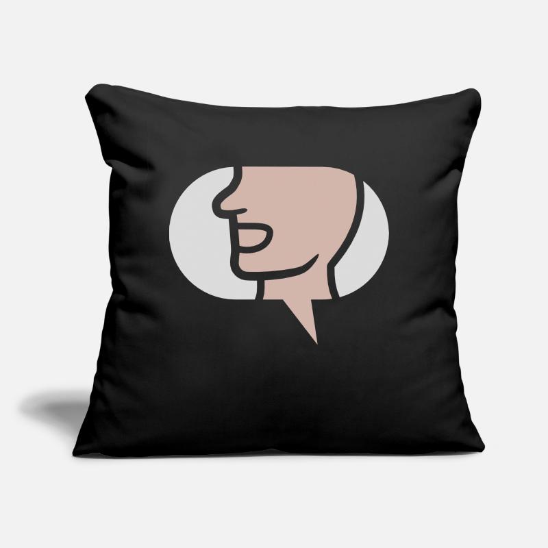 Chat Simple Symbole Bulle Coussin et housse de 45 x 45 cm