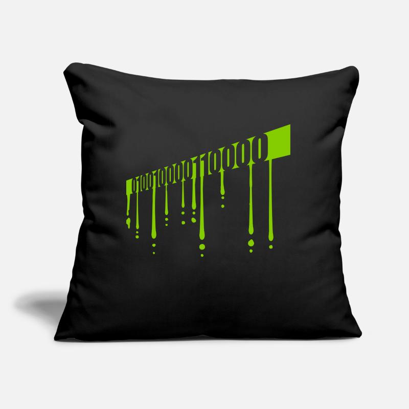 Langage de programme de code binaire Coussin et housse de 45 x 45 cm