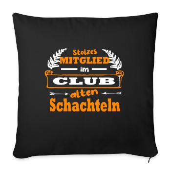 alte schachteln 03 - Sofakissen mit Füllung 45 x 45 cm - Schwarz - Vorne