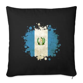 Blob de drapeaux vintage du Guatemala - Coussin et housse de 45 x 45 cm - noir - Devant