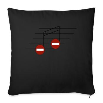 Notes interdites - Coussin et housse de 45 x 45 cm - noir - Devant