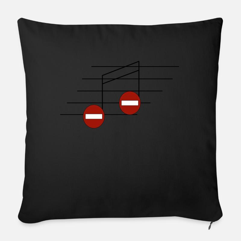 Verbotene Notizen - Sofakissen mit Füllung 45 x 45 cm - Schwarz