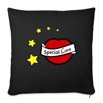 Special Love - Sofa pillow with filling 45cm x 45cm - black - Front