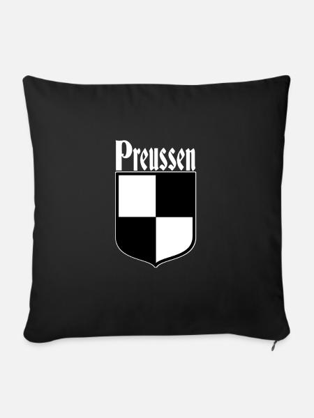 Preussen 03 - Sofakissen mit Füllung 45 x 45 cm - Schwarz