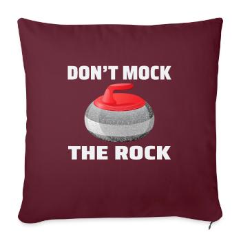 Curling Sweeping Fan Winter Ice Sport Curler Drôle - Coussin et housse de 45 x 45 cm - bordeaux - Devant
