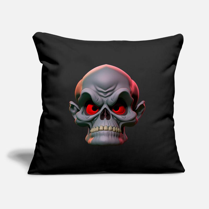 grumpy skull Sofa pillow with filling 45cm x 45cm
