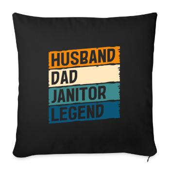 Caretaker garbage - Sofa pillow with filling 45cm x 45cm - black - Front