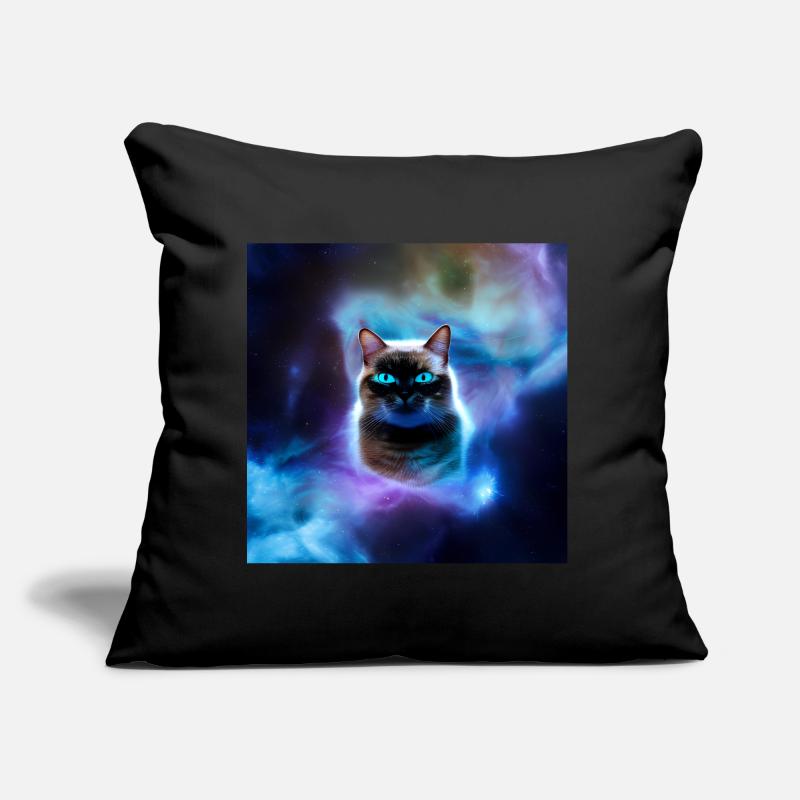 Chat dans l’espace Coussin et housse de 45 x 45 cm