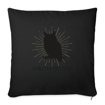 nACHTEULe - Sofakissen mit Füllung 45 x 45 cm - Schwarz - Vorne