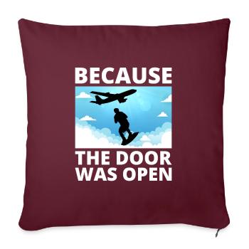Skysurfing Skydiving Extreme Sport Skydiver Funny - Sofa pillow with filling 45cm x 45cm - burgundy - Front