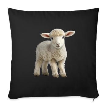 Agneau super sucré - Coussin et housse de 45 x 45 cm - noir - Devant