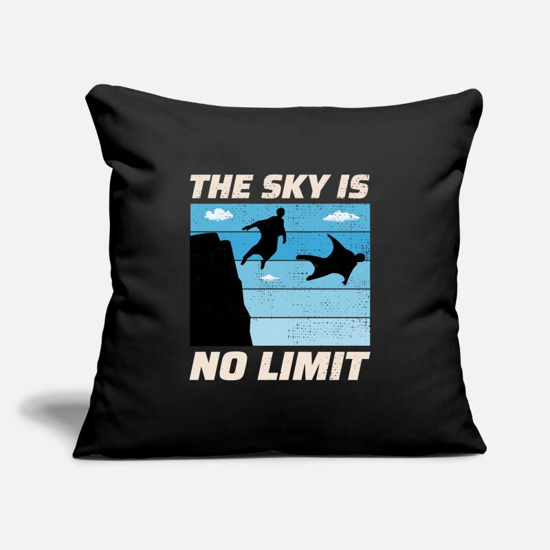 Wingsuit fliegen Base Jumping Fallschirmspringen Wingsuiting Sofakissen mit Füllung 45 x 45 cm