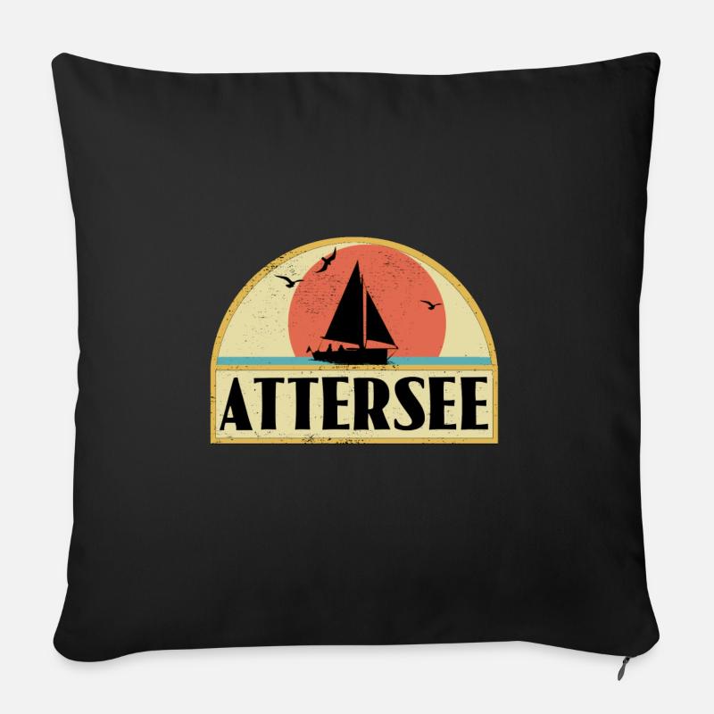 Attersee - Sofakissen mit Füllung 45 x 45 cm - Schwarz