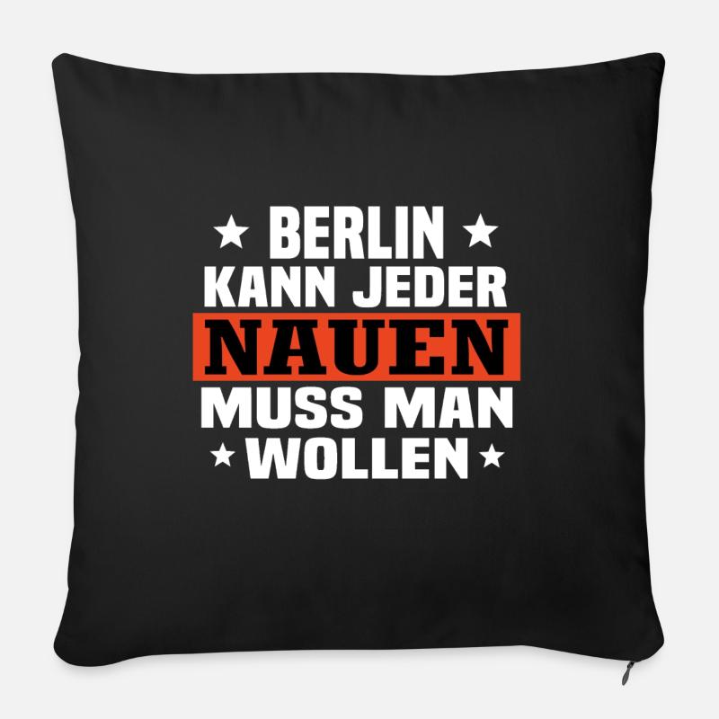 nauen - Sofakissen mit Füllung 45 x 45 cm - Schwarz
