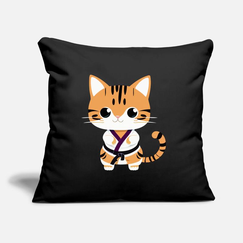 Karate Kätzchen Sofakissen mit Füllung 45 x 45 cm
