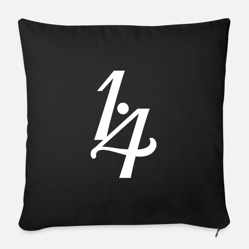 Human Design 1/4 Profil - Sofakissen mit Füllung 45 x 45 cm - Schwarz