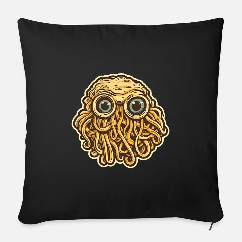 Spaghetti Monster - Sofakissen mit Füllung 45 x 45 cm - Schwarz