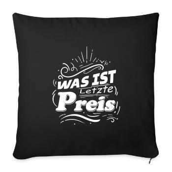 Was ist letzte Preis Handel Flohmarkt Trödelmarkt - Sofakissen mit Füllung 45 x 45 cm - Schwarz - Vorne