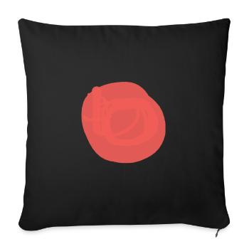 Red dot - Sofa pillow with filling 45cm x 45cm - black - Front
