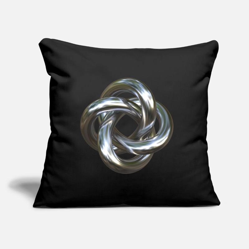 Torusknoten Silber 3D Sofakissen mit Füllung 45 x 45 cm