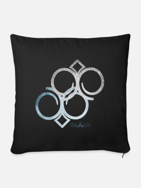 Abstract No. 69 - Sofa pillow with filling 45cm x 45cm - black