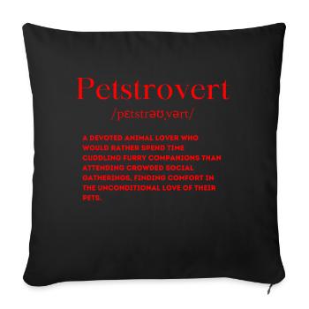 Petstrovert Definition - Sofakissen mit Füllung 45 x 45 cm - Schwarz - Vorne
