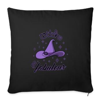 Witch and Fabulous - Sofa pillow with filling 45cm x 45cm - black - Front
