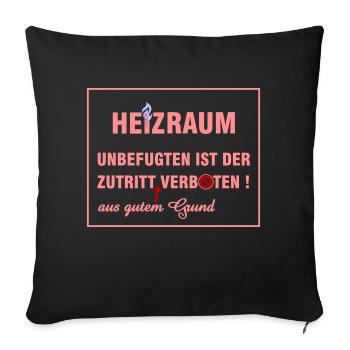 Heizraum - Sofakissen mit Füllung 45 x 45 cm - Schwarz - Vorne