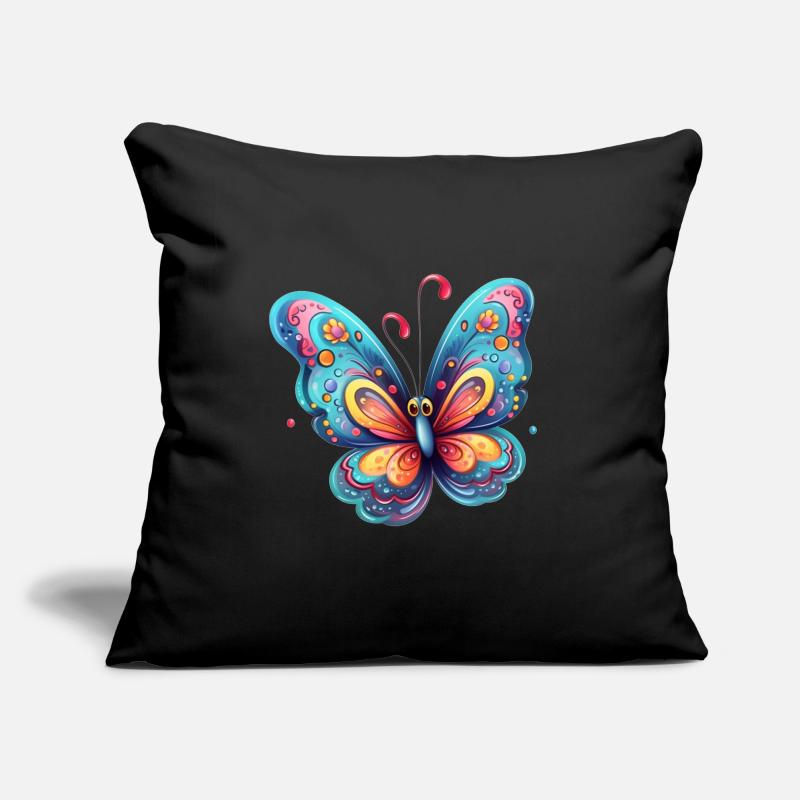 Colorful butterfly with gradient pattern Sofa pillow with filling 45cm x 45cm