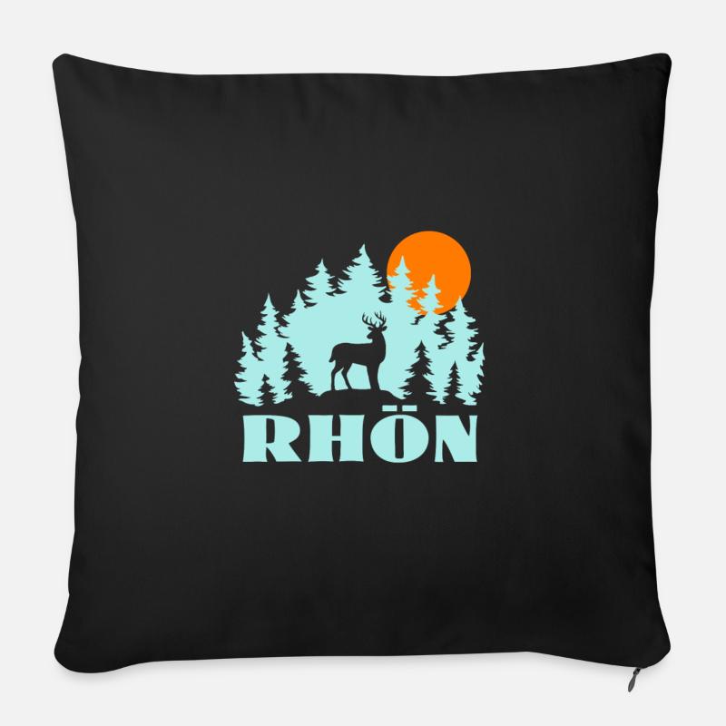 Rhön - Sofakissen mit Füllung 45 x 45 cm - Schwarz